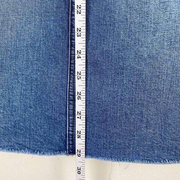 Joe’s Jeans Alder Blue A-Line Raw Hem Denim Midi Skirt Size 26 - Picture 14 of 14